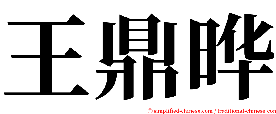 王鼎晔 serif font