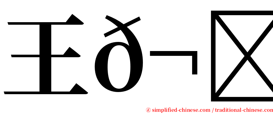 王𬀩婷 serif font
