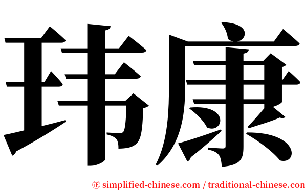 玮康 serif font