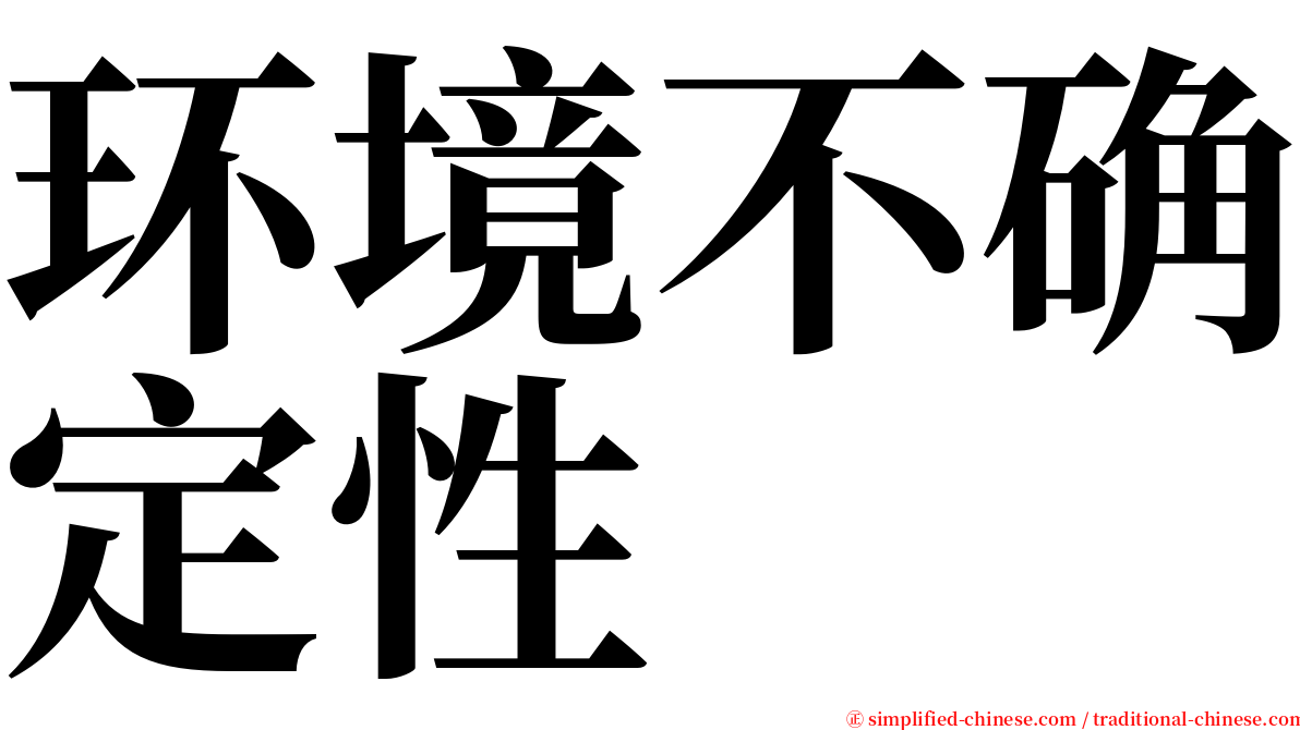 环境不确定性 serif font