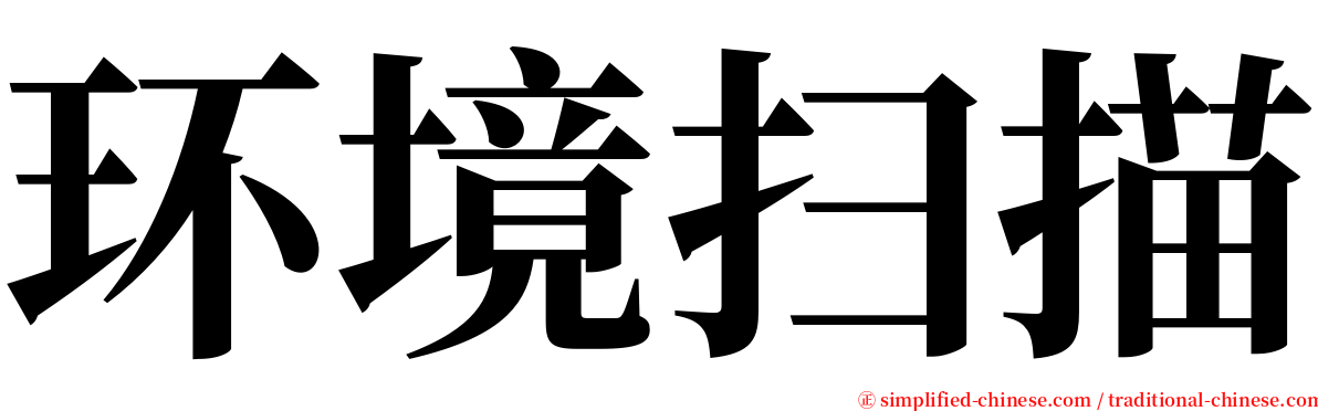 环境扫描 serif font