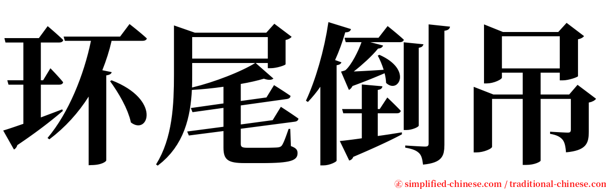 环尾倒吊 serif font