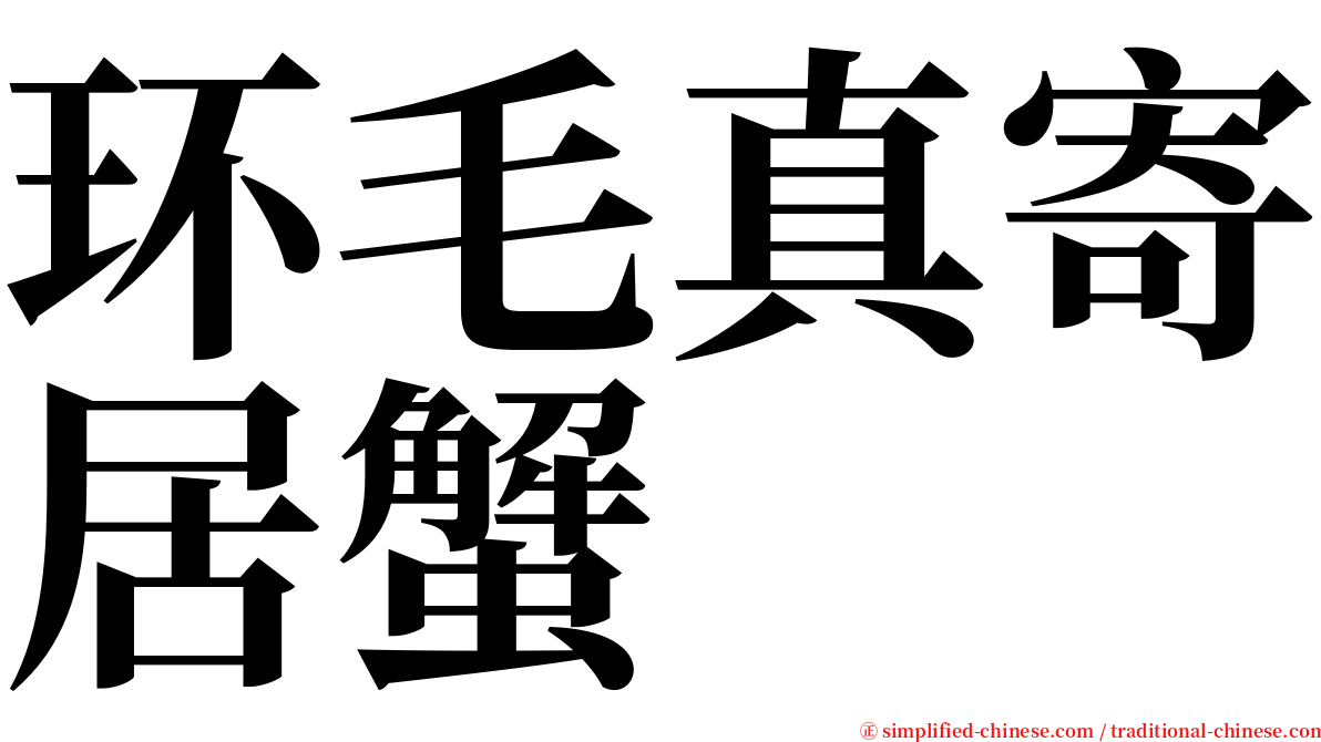 环毛真寄居蟹 serif font