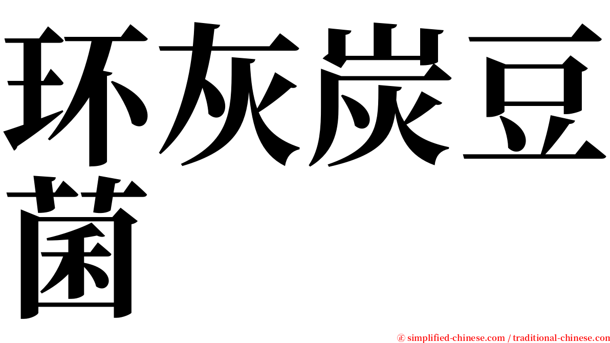 环灰炭豆菌 serif font