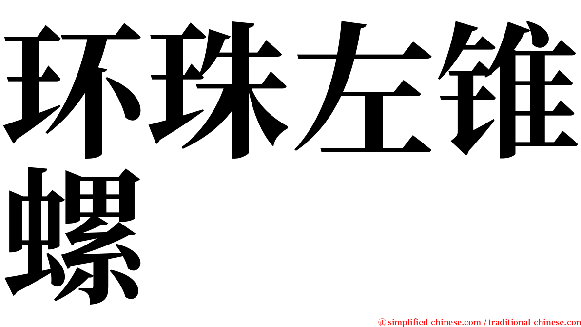 环珠左锥螺 serif font