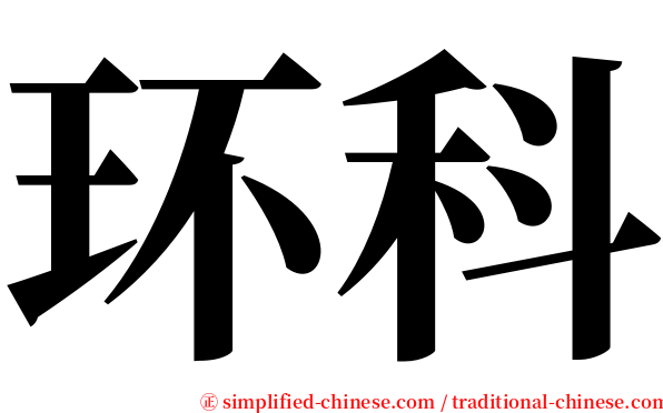 环科 serif font