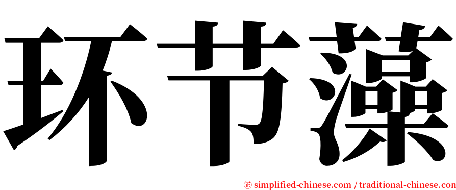 环节藻 serif font