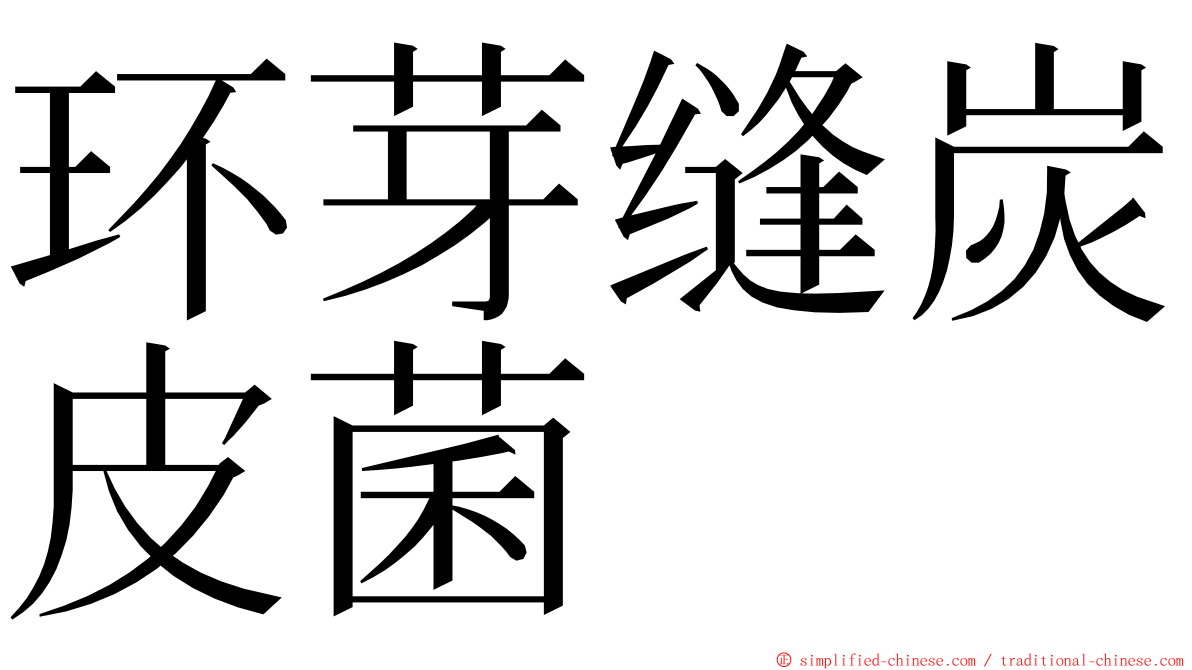 环芽缝炭皮菌 ming font