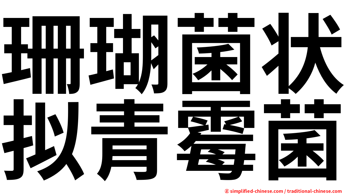 珊瑚菌状拟青霉菌