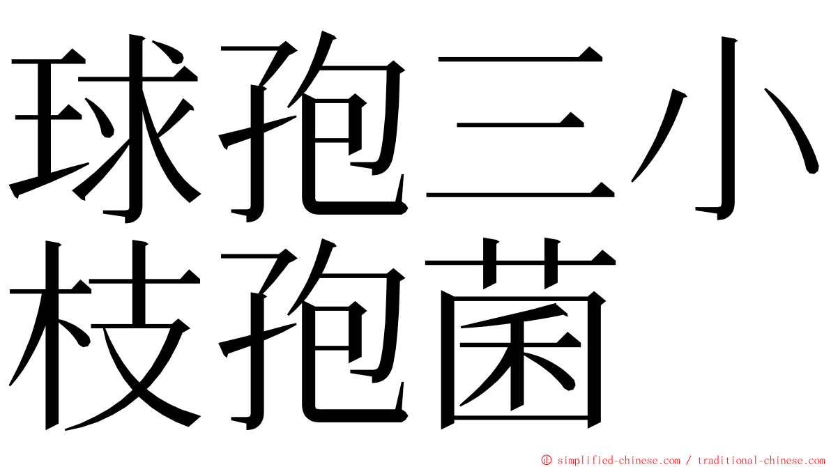 球孢三小枝孢菌 ming font