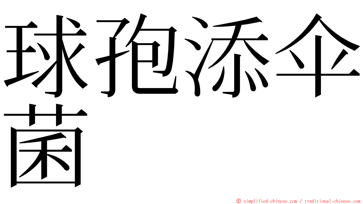 球孢添伞菌 ming font