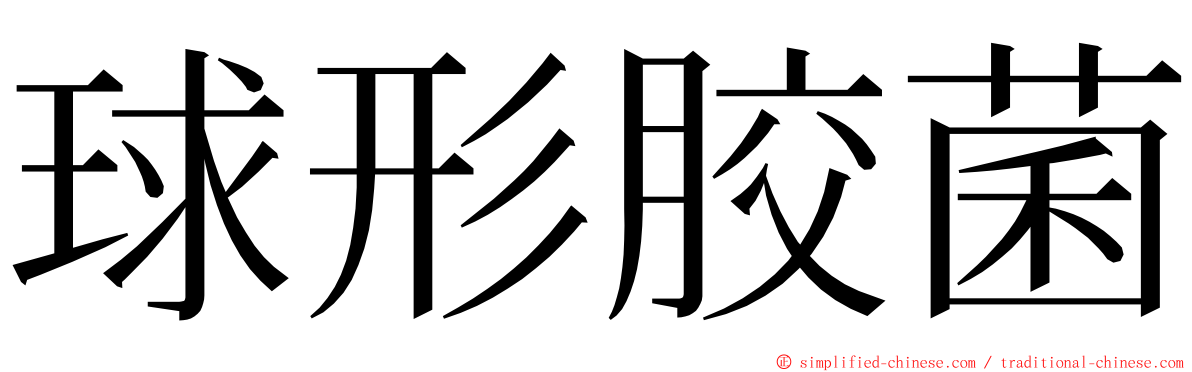 球形胶菌 ming font