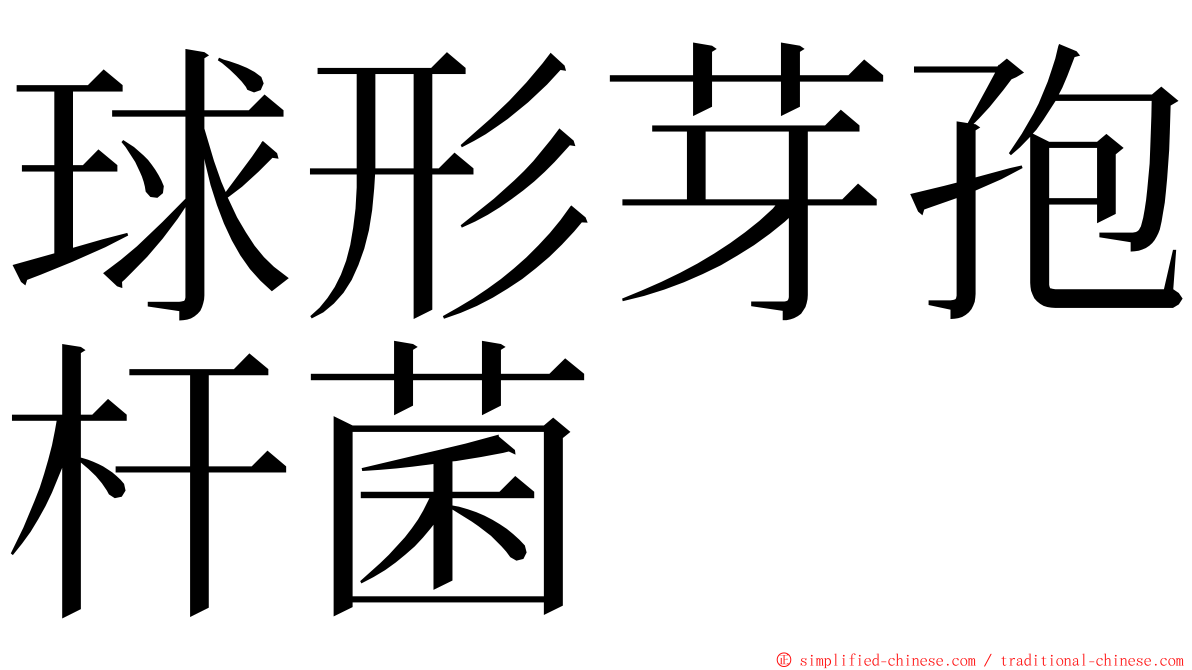 球形芽孢杆菌 ming font