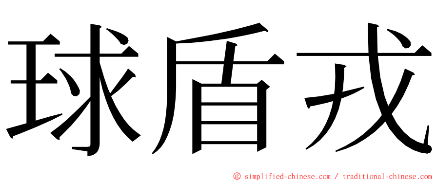 球盾戎 ming font