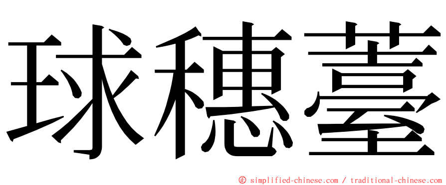 球穗薹 ming font