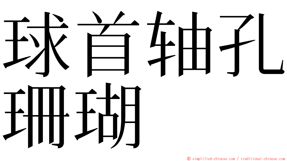 球首轴孔珊瑚 ming font