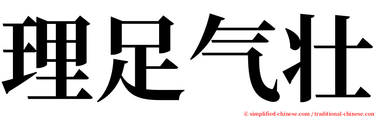 理足气壮 serif font