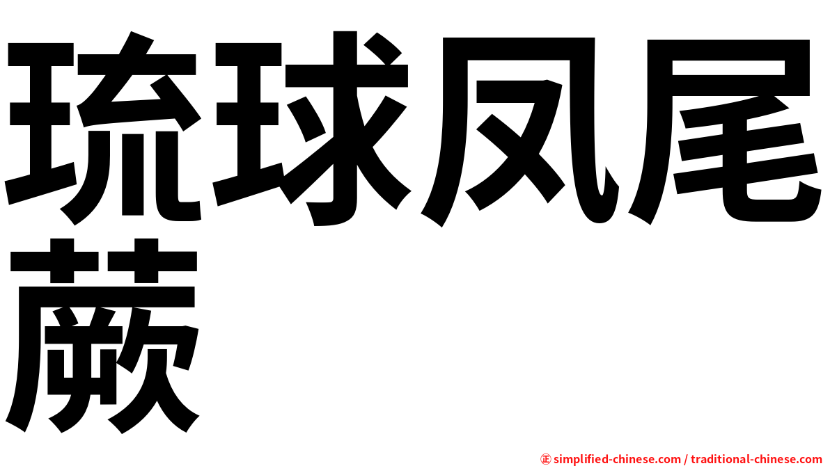 琉球凤尾蕨