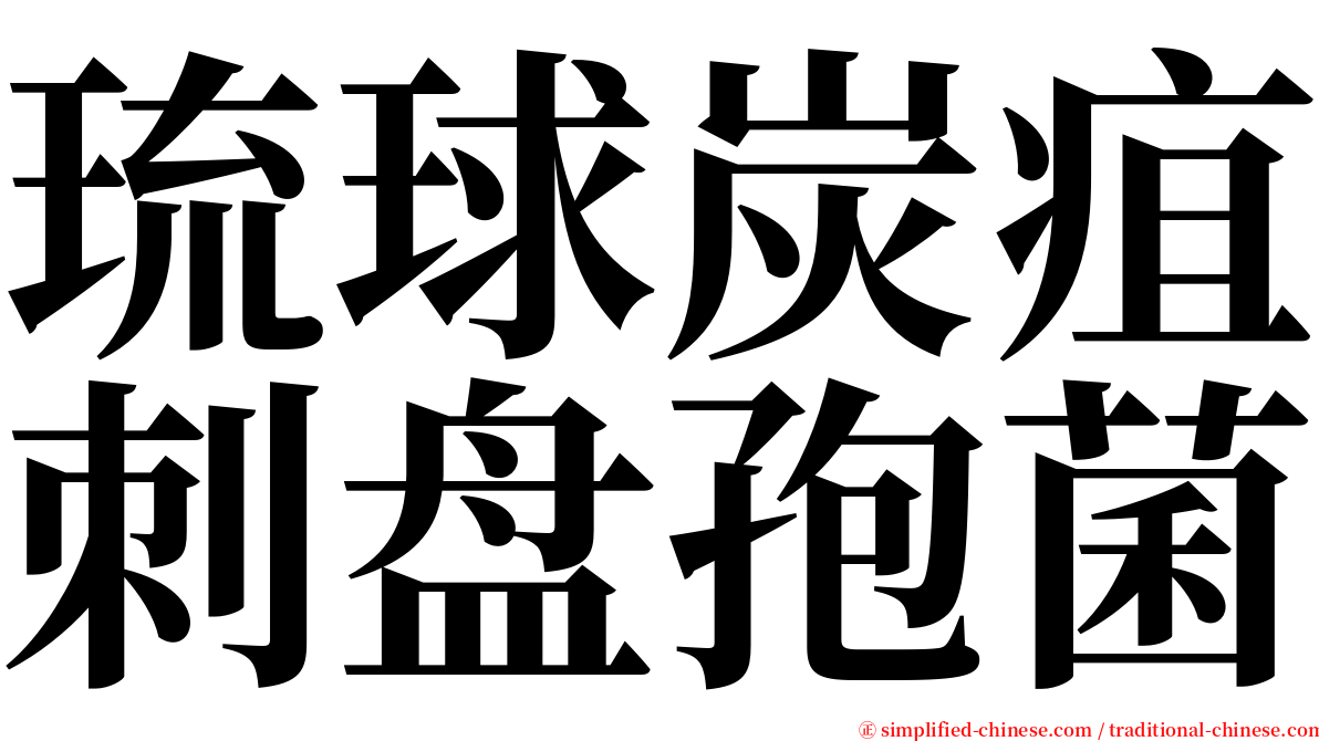 琉球炭疽刺盘孢菌 serif font