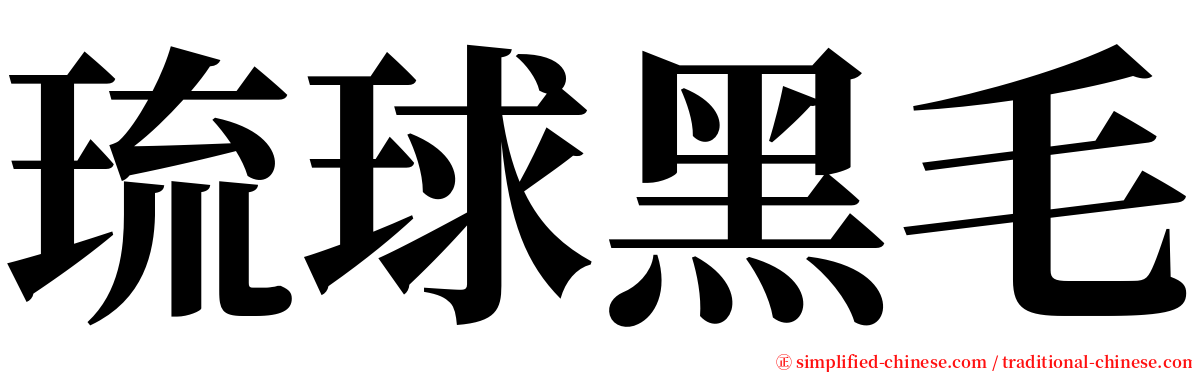 琉球黑毛 serif font