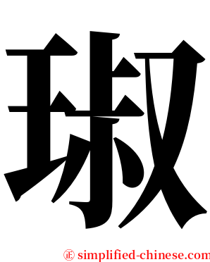 琡 serif font