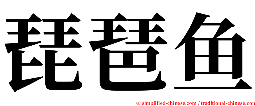 琵琶鱼 serif font