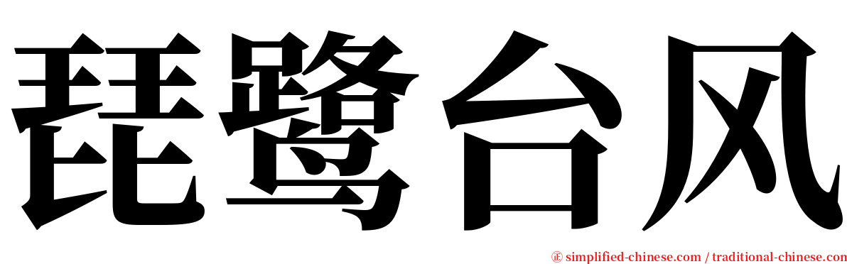 琵鹭台风 serif font