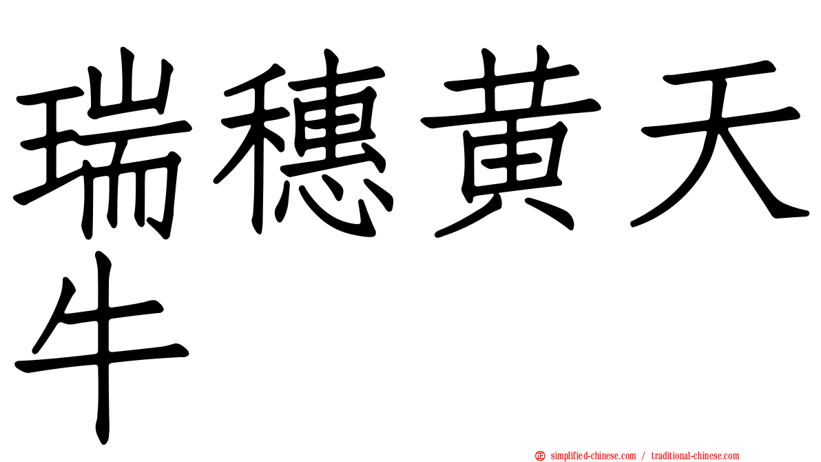 瑞穗黄天牛