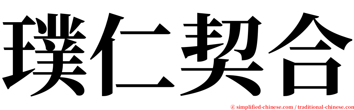 璞仁契合 serif font