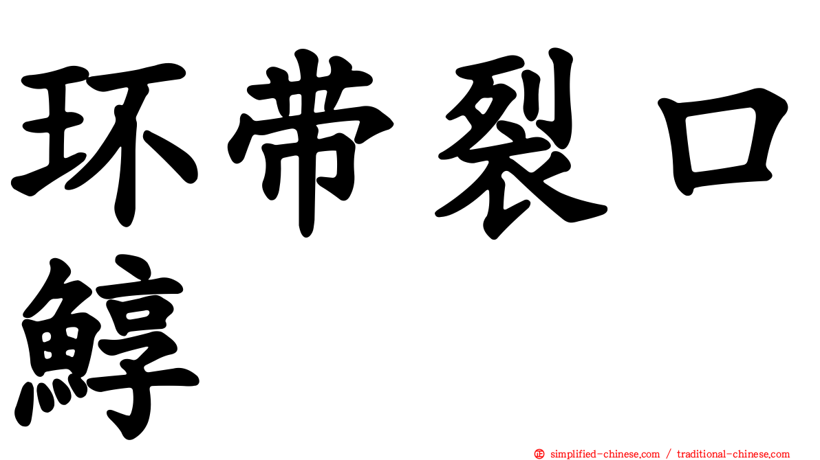 环带裂口鯙