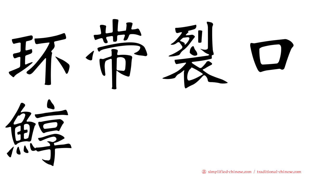 环带裂口鯙
