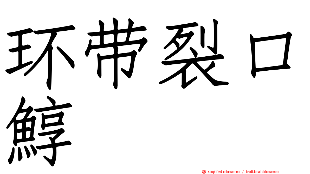 环带裂口鯙