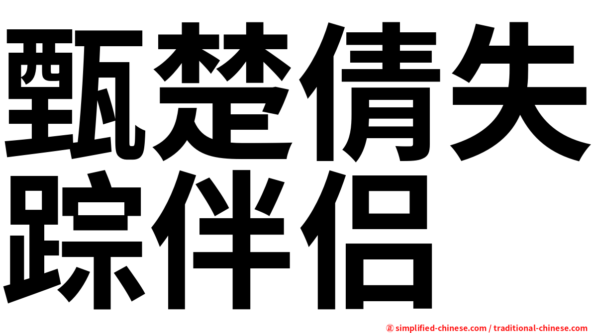 甄楚倩失踪伴侣