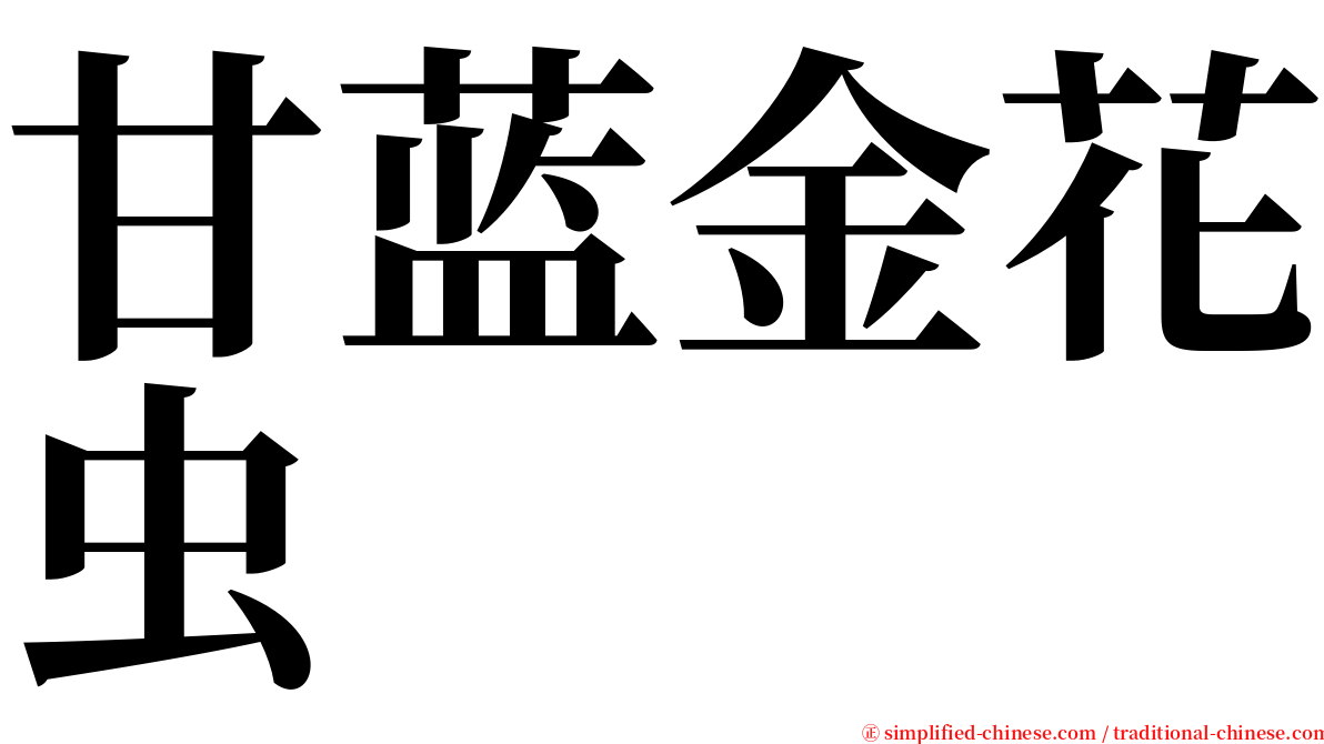 甘蓝金花虫 serif font