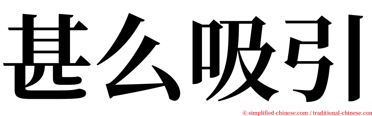 甚么吸引 serif font