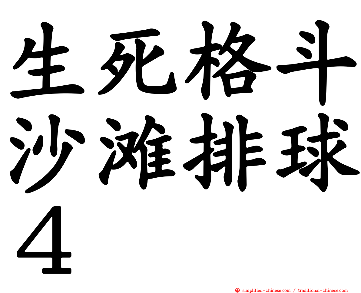 生死格斗沙滩排球４