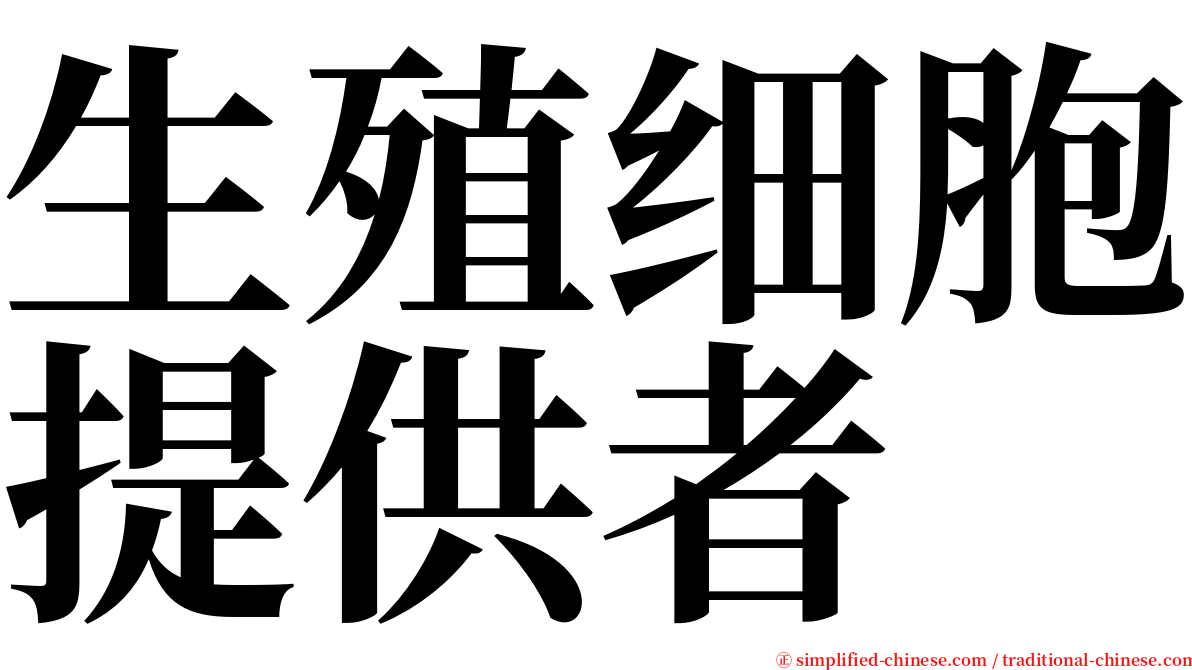 生殖细胞提供者 serif font