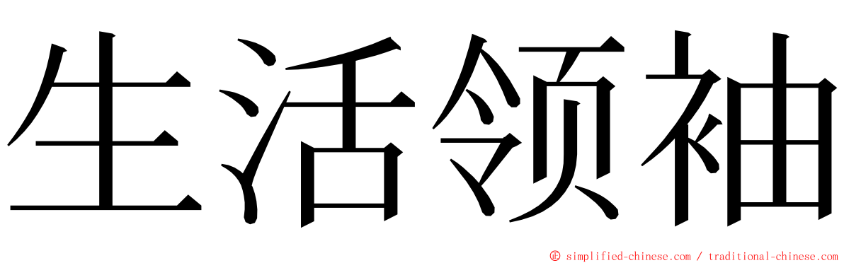 生活领袖 ming font