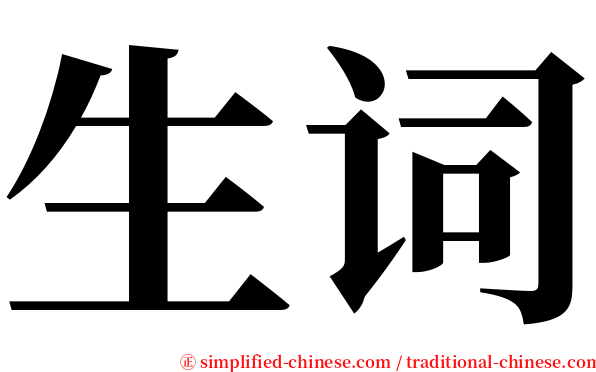 生词 serif font