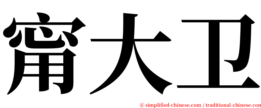 甯大卫 serif font