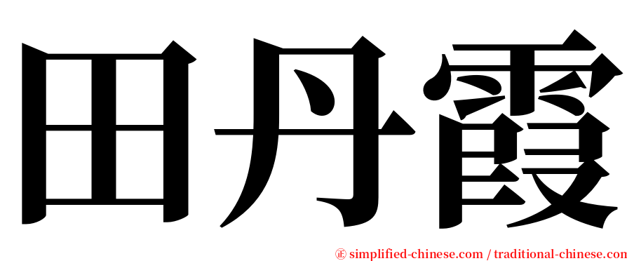 田丹霞 serif font