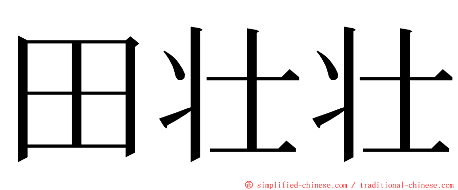 田壮壮 ming font