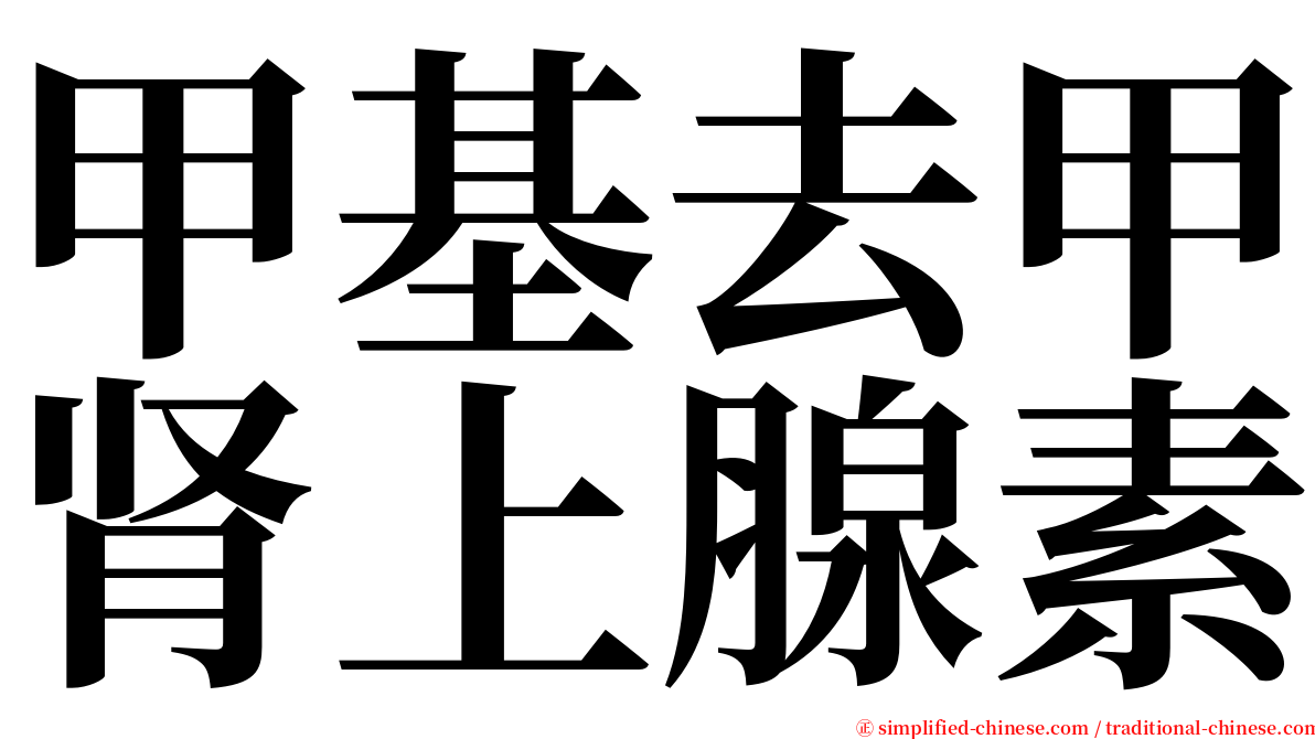 甲基去甲肾上腺素 serif font