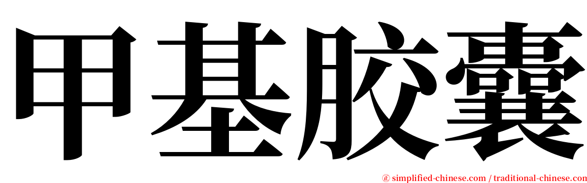 甲基胶囊 serif font