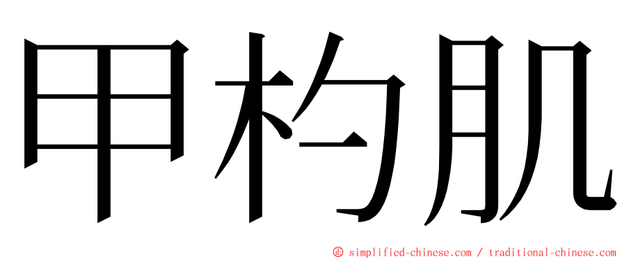 甲杓肌 ming font