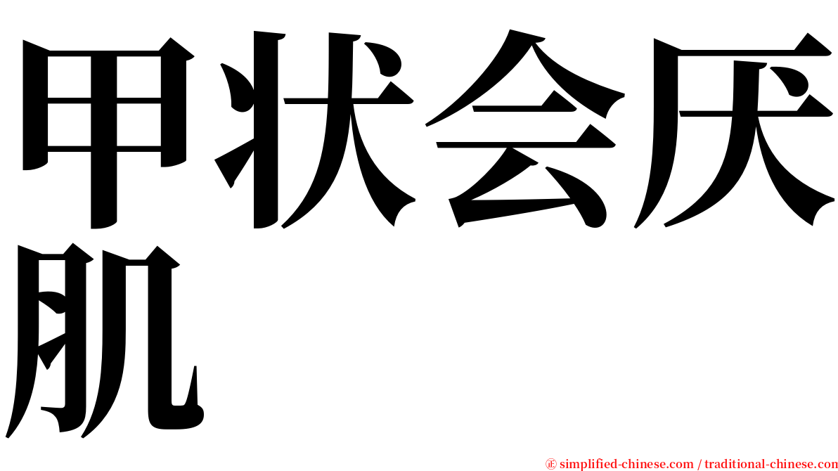 甲状会厌肌 serif font