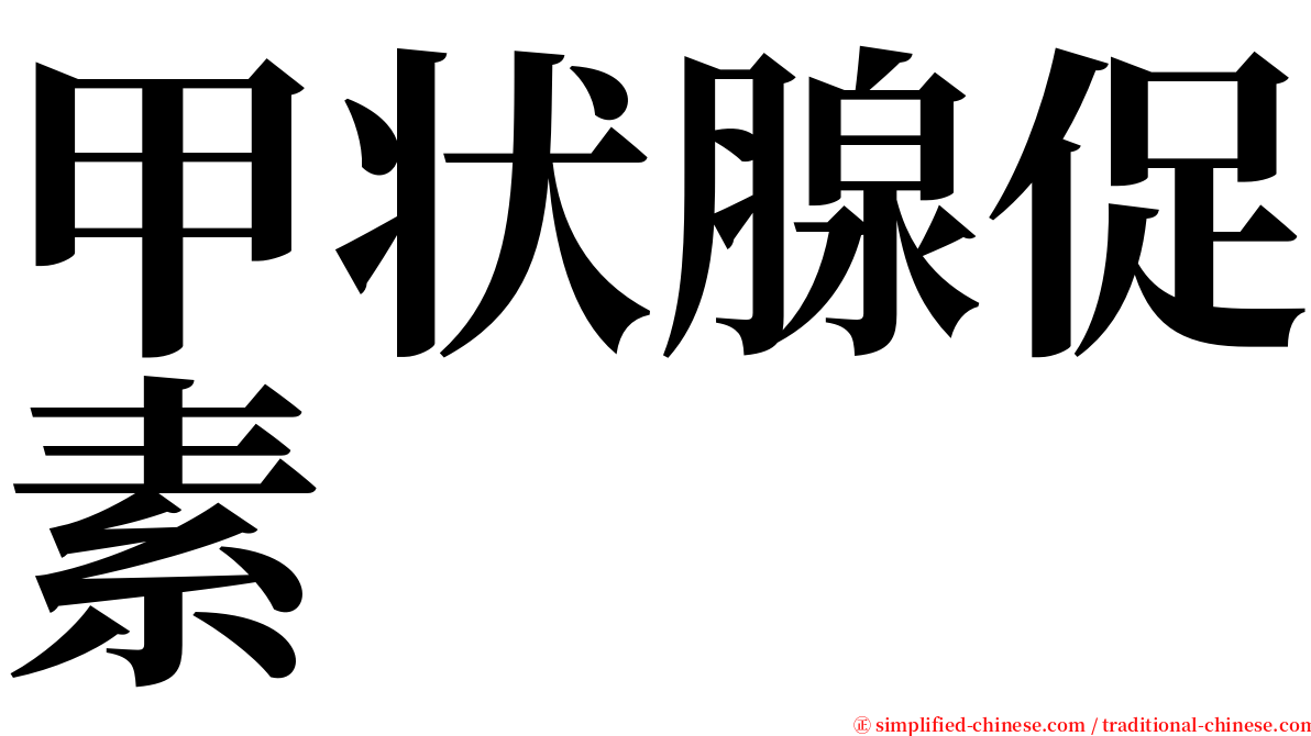 甲状腺促素 serif font