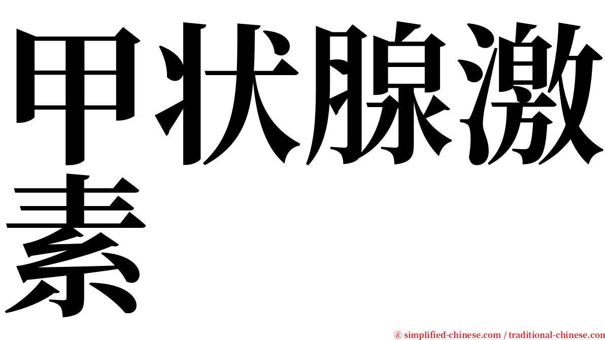 甲状腺激素 serif font