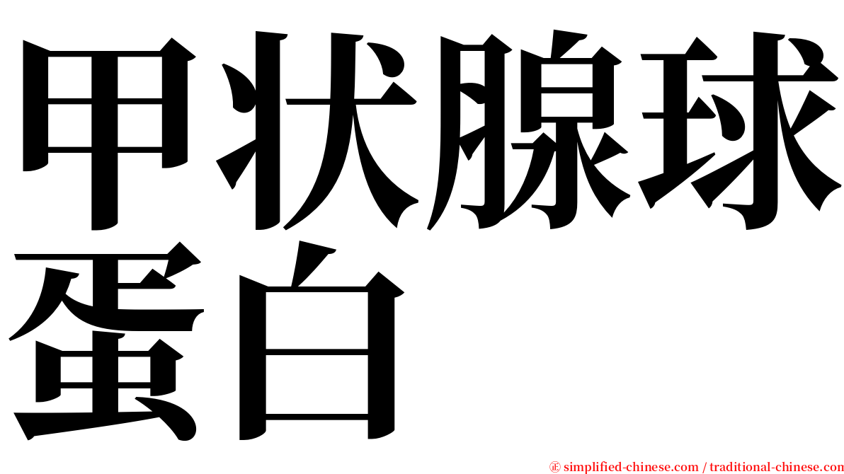 甲状腺球蛋白 serif font