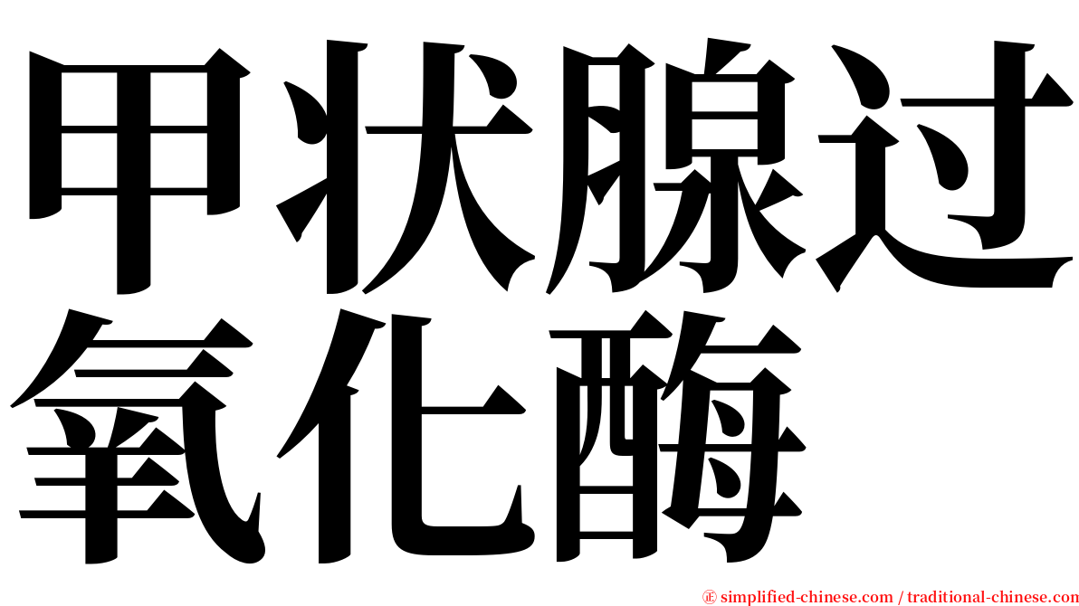 甲状腺过氧化酶 serif font